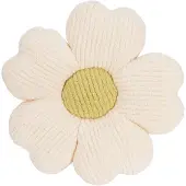 Home & Styling Sierkussen Bloem in ribfluweel - Ø38cm - Wit