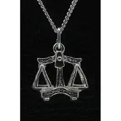 MOOYE ® - Collectie Zilveren Sterrenbeeld Weegschaal ketting hanger - groot