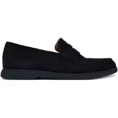BOSS Suède loafers met logo-inkeping Maat 41