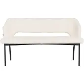 MUST Living Bloom eetkamerbank polyester bouclé naturel 150cm