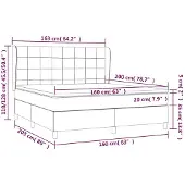 vidaXL Boxspring met matras fluweel donkerblauw 160x200 cm