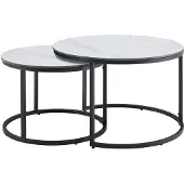 Riess Salontafel ELEGANCE 75cm set van 2 keramiek wit
