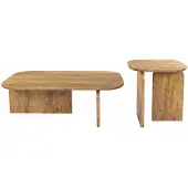 Riess Salontafelset GATSBY 100cm/45cm set van 2 mangohout bruin