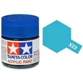 Tamiya Hobbyverf Acrylverf - X-23 Blue Clear - Gloss - Acryl - 23ml Verf potje - 23 ml