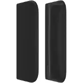vidaXL Hoofdbord met randen 83x16x78/88 cm kunstleer zwart