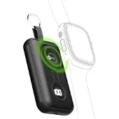 Goobay Apple Watch Powerbank | 2500 mAh | Draadloos | USB-C | Magnetisch | Max. 5W | Zwart
