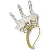 Georg Jensen Shades Sleutelhanger - 6,8 cm - RVS - Goudkleurig