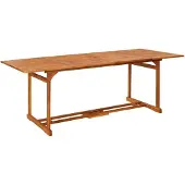 vidaXL Tuintafel 220x90x75 cm massief acaciahout