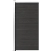 vidaXL Schuttingpaneel, composietmateriaal (WPC), 95x186 cm, zwart