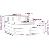 vidaXL Boxspring met matras fluweel donkergroen 180x200 cm