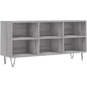 vidaXL Tv-meubel 103,5x30x50 cm bewerkt hout grijs sonoma eikenkleurig
