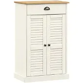 vidaXL Schoenenkast VIGO 60x35x96 cm massief grenenhout wit