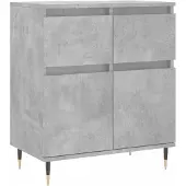 vidaXL Dressoir 60x35x70 cm bewerkt hout betongrijs