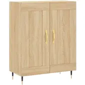 vidaXL Dressoir 69,5x34x90 cm bewerkt hout sonoma eikenkleurig