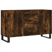vidaXL Dressoir 100x36x60 cm bewerkt hout gerookt eikenkleurig