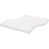 vidaXL Schuimmatras 7 zones hardheid 20 ILD 180x220 cm wit