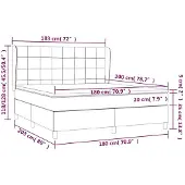 vidaXL Boxspring met matras stof blauw 180x200 cm