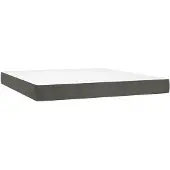 vidaXL Pocketveringmatras medium 160x210x20 cm fluweel donkergrijs