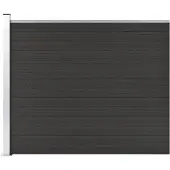 vidaXL Schuttingpaneel 175x146 cm HKC zwart