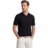 Gentiluomo poloshirt navy gebreid normale fit