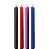 OUCH!Shots - Ouch! Teasing Wax Candles Large - Parafin - 4-pack - Mixed Colors