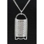 MOOYE ® - Collectie Zilveren Kaas rasp ketting hanger