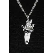 MOOYE ® - Collectie Zilveren Zak frites patat ketting hanger