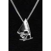 MOOYE ® - Collectie Zilveren Surfer ketting hanger - klein 2