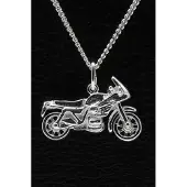 MOOYE ® - Collectie Zilveren Motor ketting hanger - 7