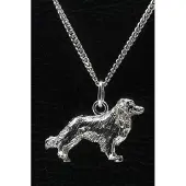 MOOYE ® - Collectie Zilveren Kooikerhondje ketting hanger - groot