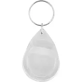 Combicraft Plexiglas sleutelhanger blanco druppel 32x53mm - 50 stuks