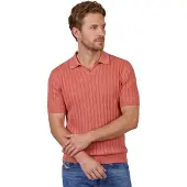 Baileys Polo v-hals gestreept normale fit rood