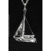 MOOYE ® - Collectie Zilveren Zeilboot ketting hanger