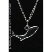 MOOYE ® - Collectie Zilveren Walvis abstract ketting hanger