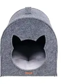 Amiplay Huis voor katten QuickPress 2in1 Hygge grijs / 33x42x36cm