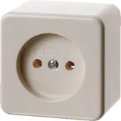 Berker – Enkelvoudige Wandcontactdoos opbouw ongeaard (crème)