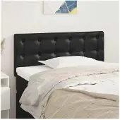 vidaXL Hoofdbord 80x5x78/88 cm kunstleer zwart