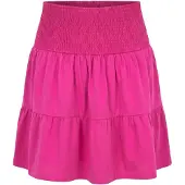 Miamoda - Dames - Jersey rok A-lijn brede gerimpelde tailleband - Felroze - Maat 60