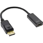 InLine DisplayPort naar HDMI male / female adapterkabel met audio, 4K
