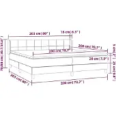 vidaXL Boxspring met matras fluweel zwart 200x200 cm