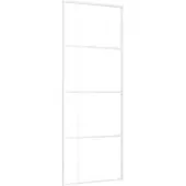 vidaXL Schuifdeur 76x205 cm ESG-glas en aluminium wit