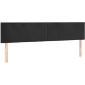 vidaXL Hoofdborden 160x5x78/88 cm fluweel zwart