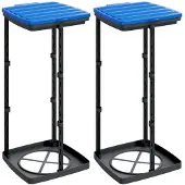 vidaXL Vuilniszakhouders 2 st 60 L PP zwart en blauw