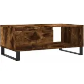 vidaXL Salontafel 90x50x36,5 cm bewerkt hout gerookt eikenkleurig