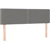 vidaXL Hoofdborden 144x5x78/88 cm stof donkergrijs