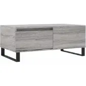 vidaXL Salontafel 90x50x36,5 cm bewerkt hout grijs sonoma