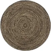 vidaXL Vloerkleed handgemaakt 210 cm jute zwart en bruin