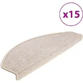 vidaXL Trapmatten 15 st 65 x 24 x 4 cm Non-Slip Taupe