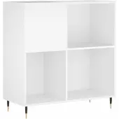 vidaXL Platenkast 84,5x38x89 cm bewerkt hout wit