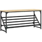 vidaXL Schoenenrek 90x30x45 cm bewerkt hout sonoma eikenkleurig